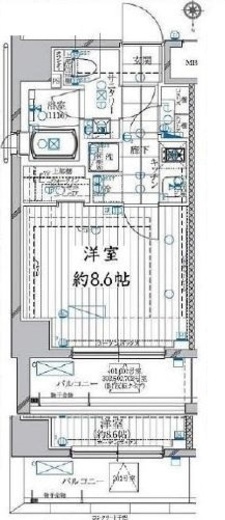 レガリス高田馬場 3階 間取り図