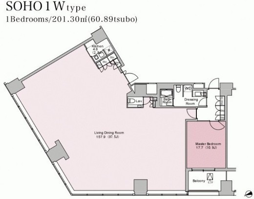 ラ・トゥール新宿 601 間取り図