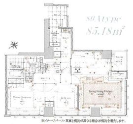 ザ・レジデンス六本木 4階 間取り図