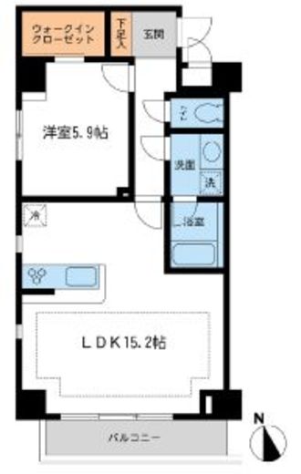 NTPRレジデンス鷹番 108 間取り図