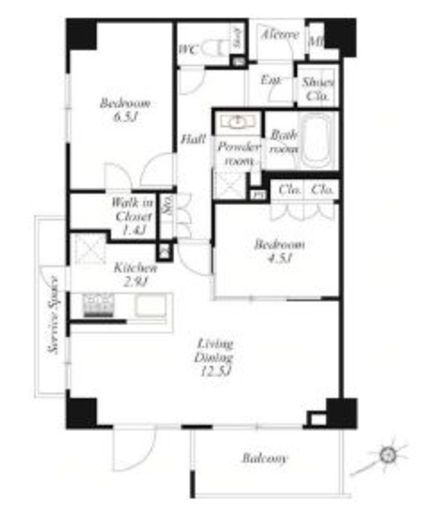 BELISTA中目黒 3階 間取り図