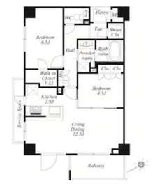 BELISTA中目黒 3階 間取り図