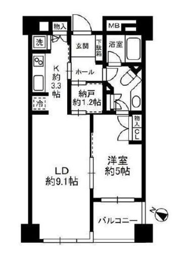 パークノヴァ乃木坂 3階 間取り図