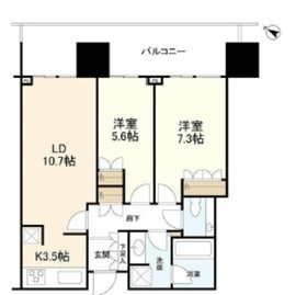 二子玉川ライズタワー 21階 間取り図