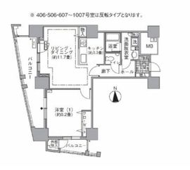 アクティ汐留 807 間取り図