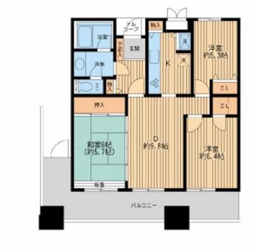 リバーサイド隅田セントラルタワーパレス 2408 間取り図