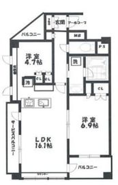 アルス高輪フェアヒルズ 2階 間取り図