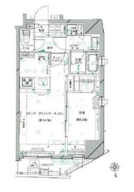 グランドコンシェルジュ新御徒町アジールコート 2階 間取り図