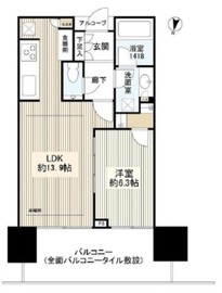 二子玉川ライズタワー 28階 間取り図