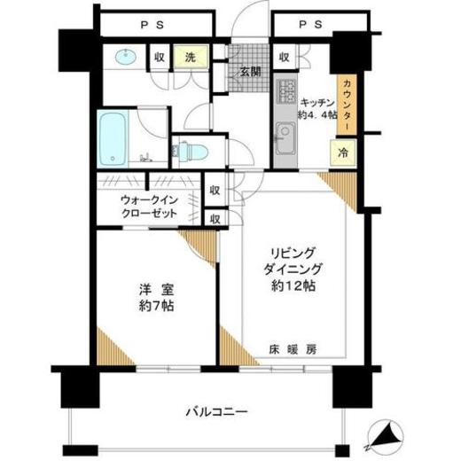 パークタワー品川ベイワード 7階 間取り図