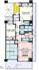 朝日エンブレム八雲台 3階 間取り図