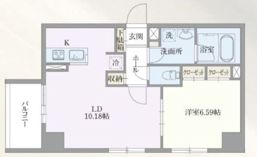 ベルエスパス箱崎 102 間取り図