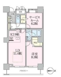 ロイヤルパークスタワー南千住 2711 間取り図