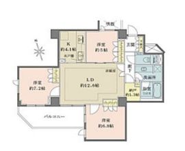 パークハウス池田山公園白金台の杜 4階 間取り図