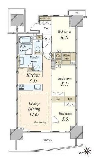 プラウドシティ東雲キャナルマークス 2階 間取り図