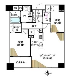 南青山マスターズハウス 6階 間取り図