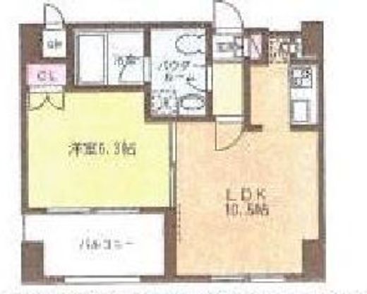 リブレ東新宿 1602 間取り図