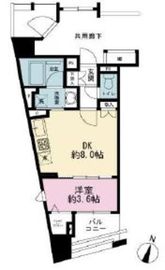 リビオレゾン千代田岩本町ルジェンテ 9階 間取り図