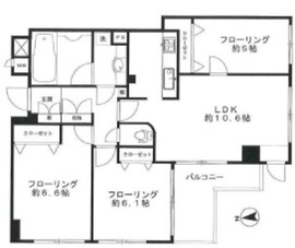 ランドコム恵比寿代官山 5階 間取り図