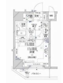 コンシェリア新橋 14階 間取り図