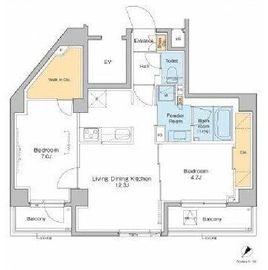 プラウドフラット根津谷中 802 間取り図