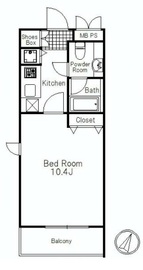 ヴィエント中目黒 504 間取り図