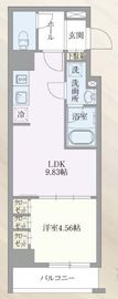 ベルエスパス箱崎 304 間取り図