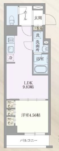 ベルエスパス箱崎 604 間取り図