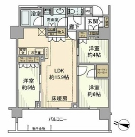 ザ・パークハウス文京江戸川橋 5階 間取り図