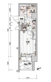 メインステージ白金高輪駅前2 2階 間取り図