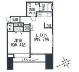 朝日サテライト六本木 2階 間取り図