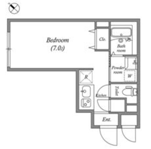 リーガランド早稲田南 204 間取り図