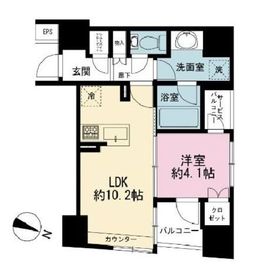 リビオレゾン千代田岩本町ルジェンテ 13階 間取り図