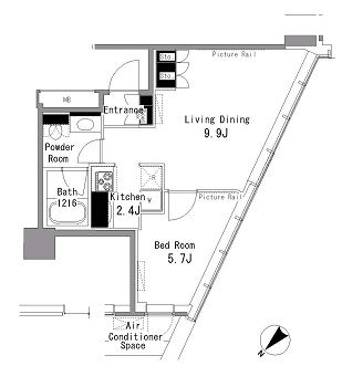 マイタワーレジデンス 1712 間取り図