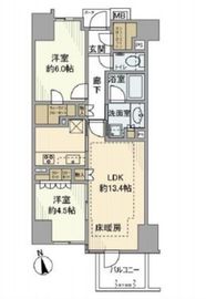 プラウド銀座東レジデンス 8階 間取り図