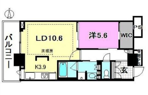 ベイクレストタワー 7階 間取り図