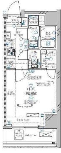 ディアレイシャス鶯谷 4階 間取り図