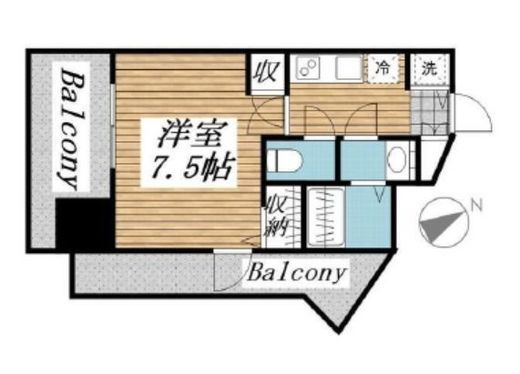 メゾン・ド・ヴィレ渋谷 7階 間取り図