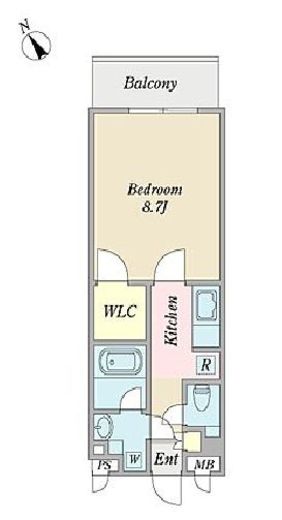 オザリア麻布十番 202 間取り図