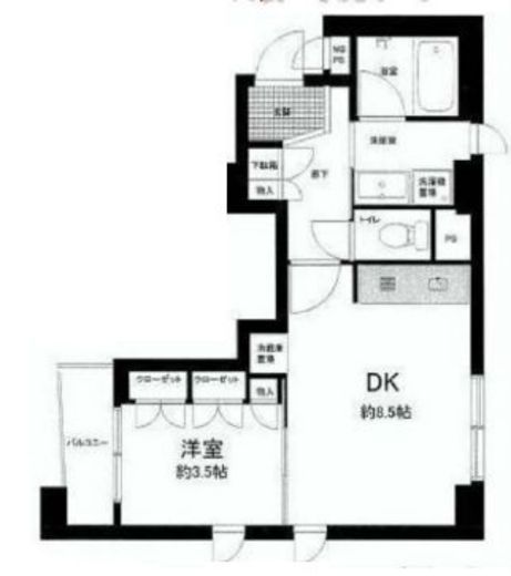 アビテ市ヶ谷仲之町 4階 間取り図