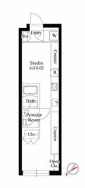 EDIT恵比寿 102 間取り図