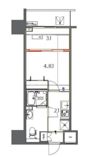 ジェノヴィア東神田グリーンヴェール 9階 間取り図