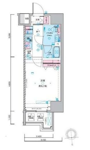 ジェノヴィア東神田グリーンヴェール 3階 間取り図