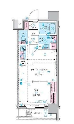 ジェノヴィア東神田グリーンヴェール 6階 間取り図