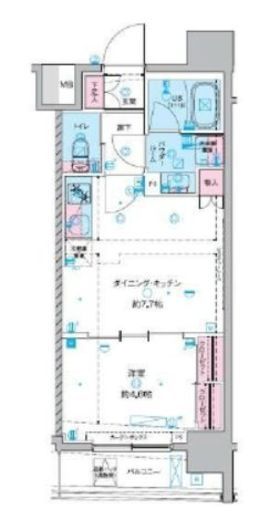 ジェノヴィア東神田グリーンヴェール 8階 間取り図