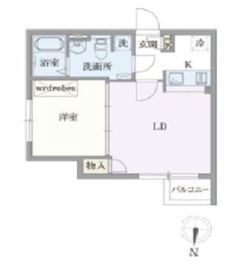 パセオ自由が丘 205 間取り図