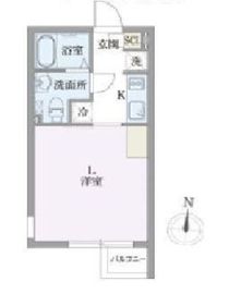 パセオ自由が丘 204 間取り図