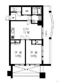 シティプラザ恵比寿 6階 間取り図