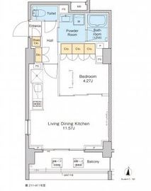 プラウドフラット中野 211 間取り図