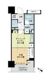 ライオンズアイル渋谷松濤 9階 間取り図